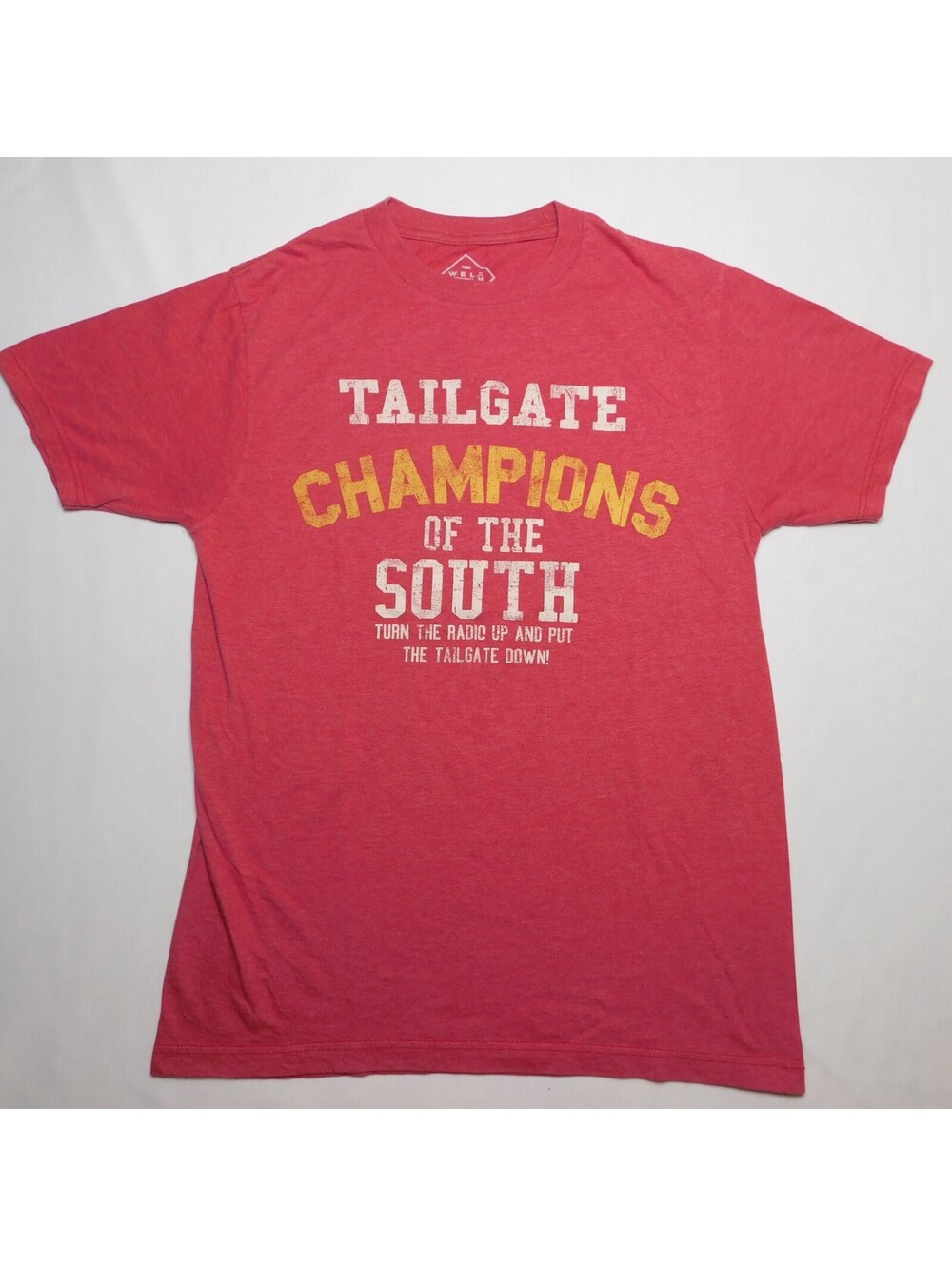 Well Worn Tailgate Champions Of The South Graphic T-Shirt Small S Red Heathered